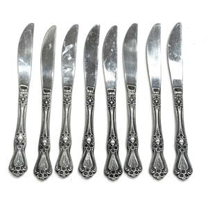 Rogers Co. PRECIOUS ROSE Floral Stainless Flatware Set Of EIGHT KNIVES ONLY